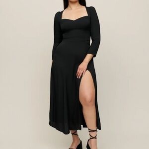 NWT Reformation Mara Dress Black, Size 6